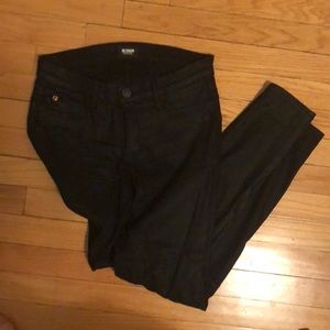 Hudson black super skinny wax pant